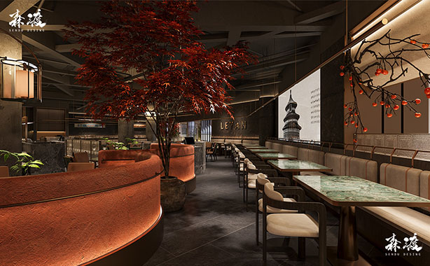 森渡餐饮空间设计：乐宴709㎡故宫主题餐厅火锅店设计亮相深圳罗湖